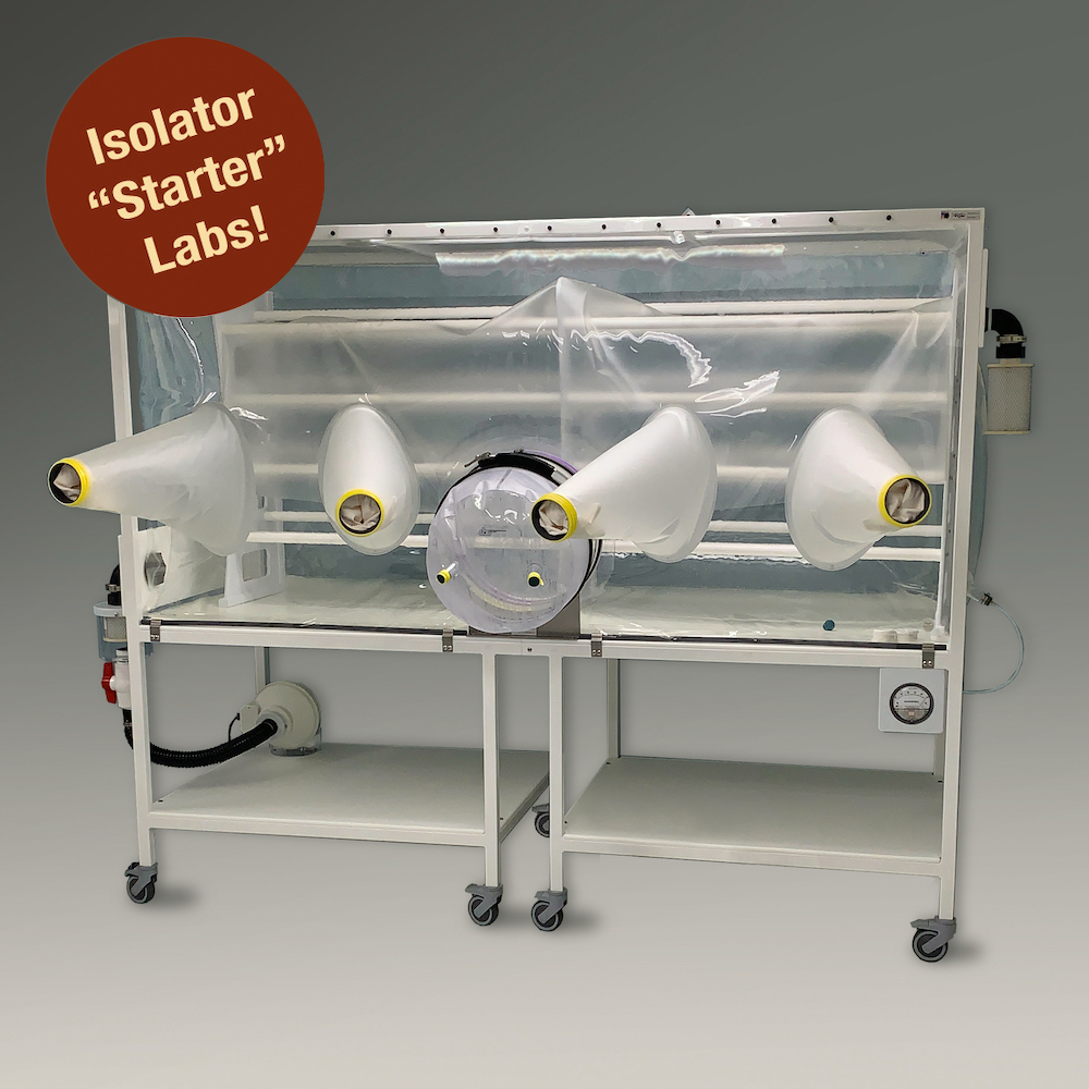 CBC 32- or 50-cage germ-free, gnotobiotic breeder isolator starter lab without polypropylene holding box.
