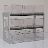 Isolator internal cage racks.