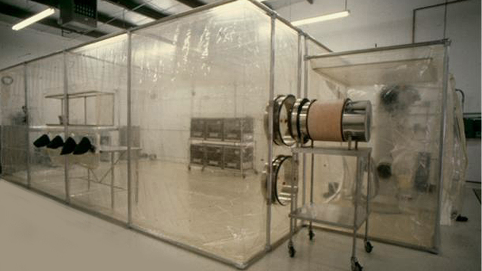 Positive pressure, flexible film cleanrooms with chambers that are completely enclosed for Bio/Pharmaceutical production.