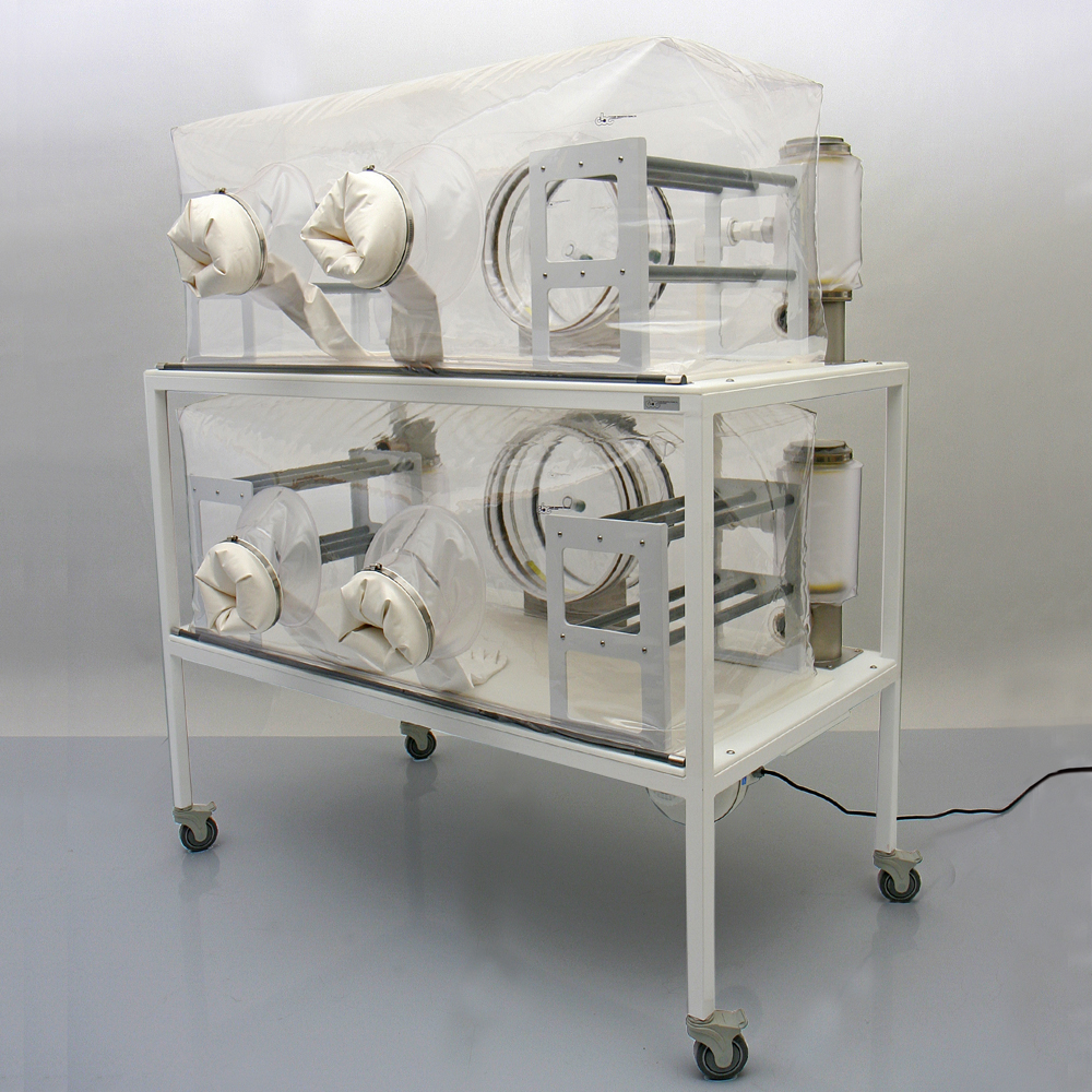 CBC's double-tier flexible film, gnotobiotic isolator system comes with all the hardware and components necessary for assembly.