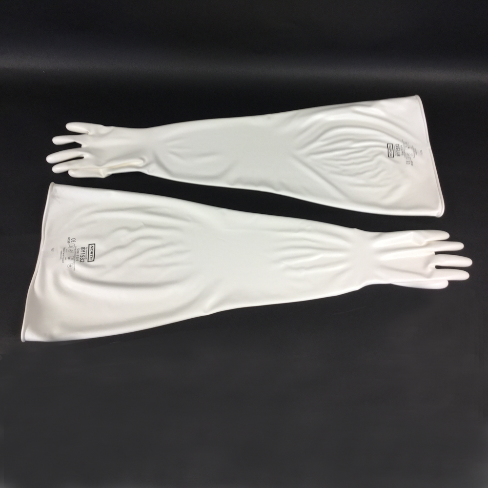 Hypalon/CSM dry box gloves, nitril gloves and neoprene gloves for germ free isolators.